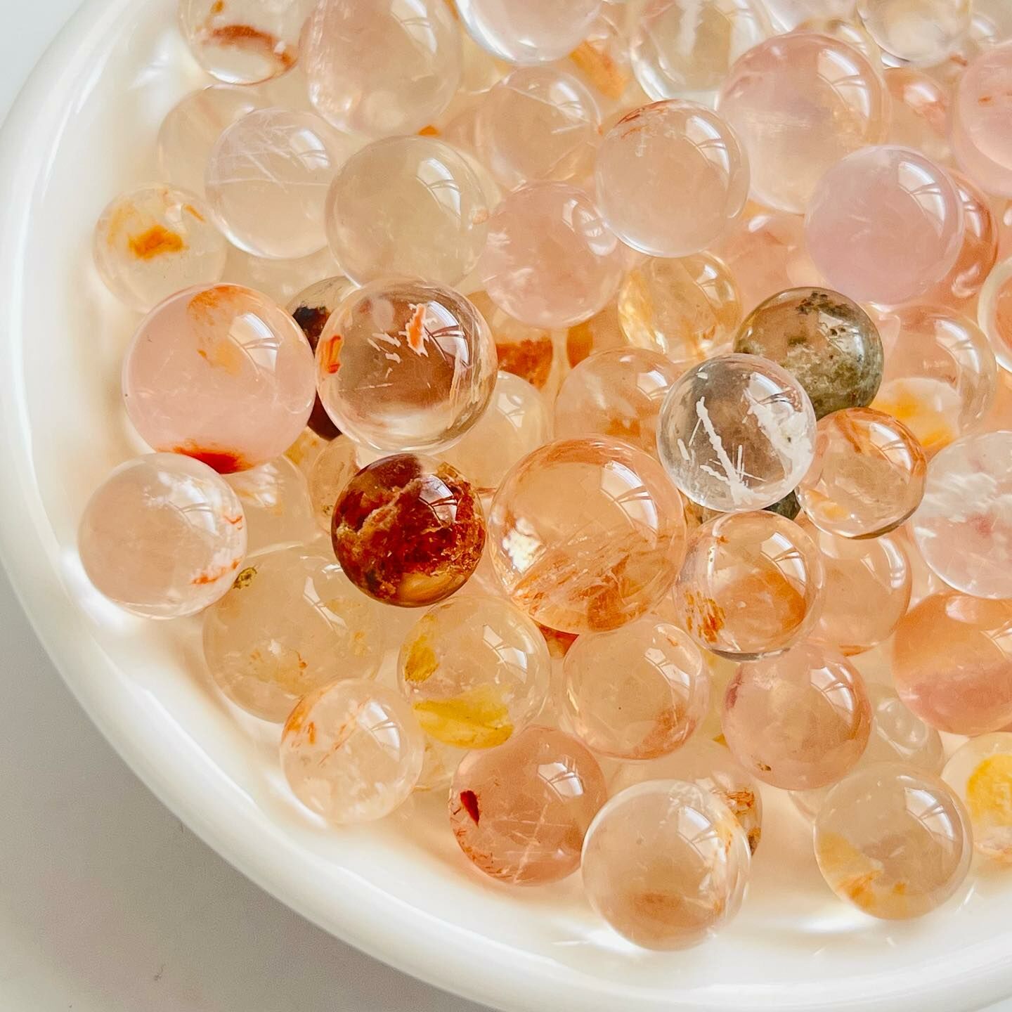 [原石] 雪花幽靈水晶 一組4顆