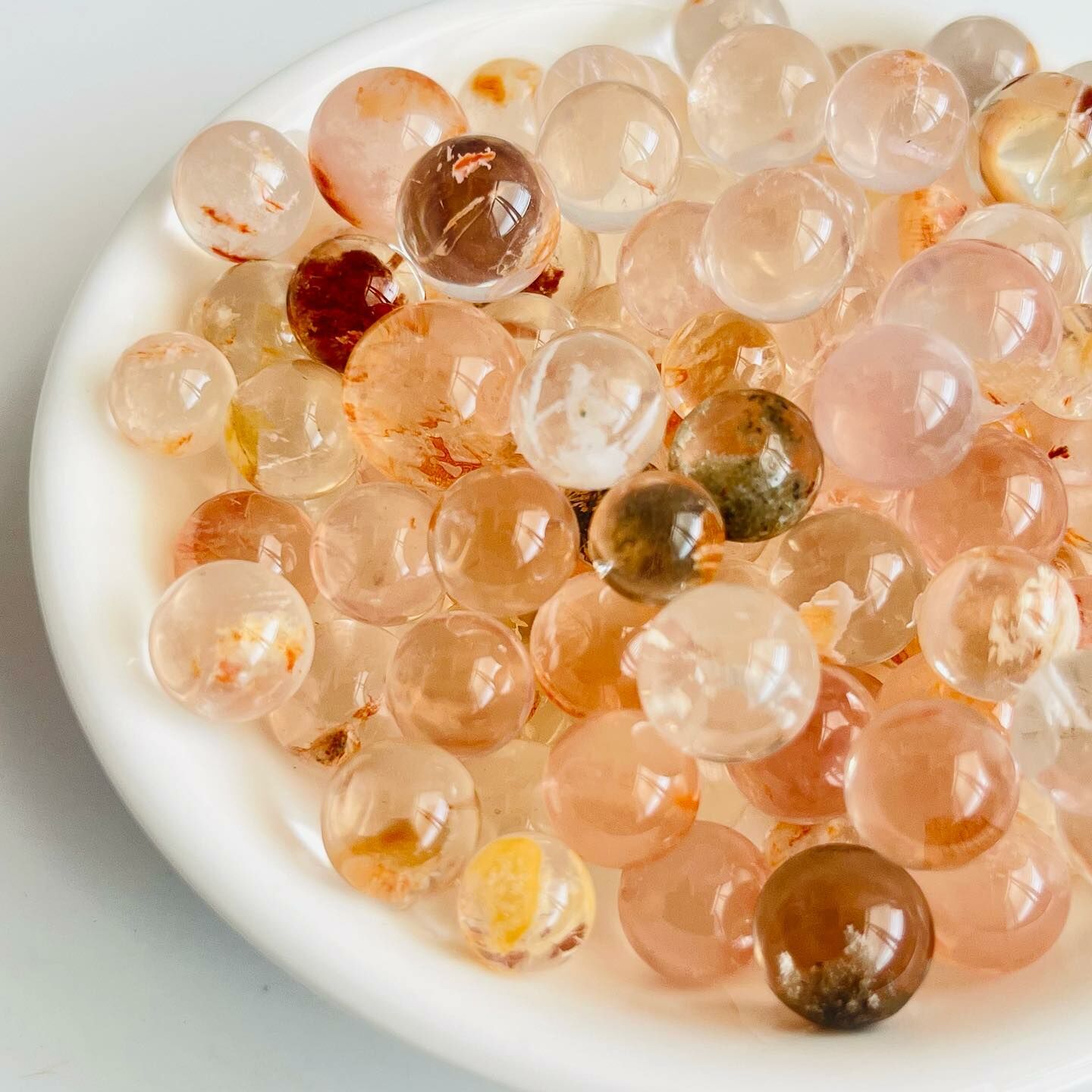 [原石] 雪花幽靈水晶 一組4顆