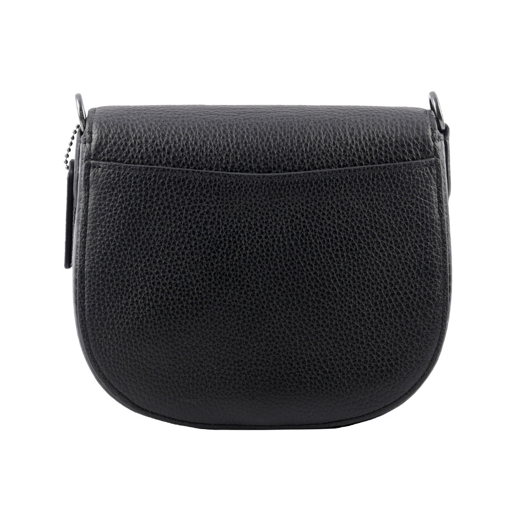 【COACH】Morgan 蛇皮壓紋方形馬車標誌馬鞍包(黑色) CG470 QBM2