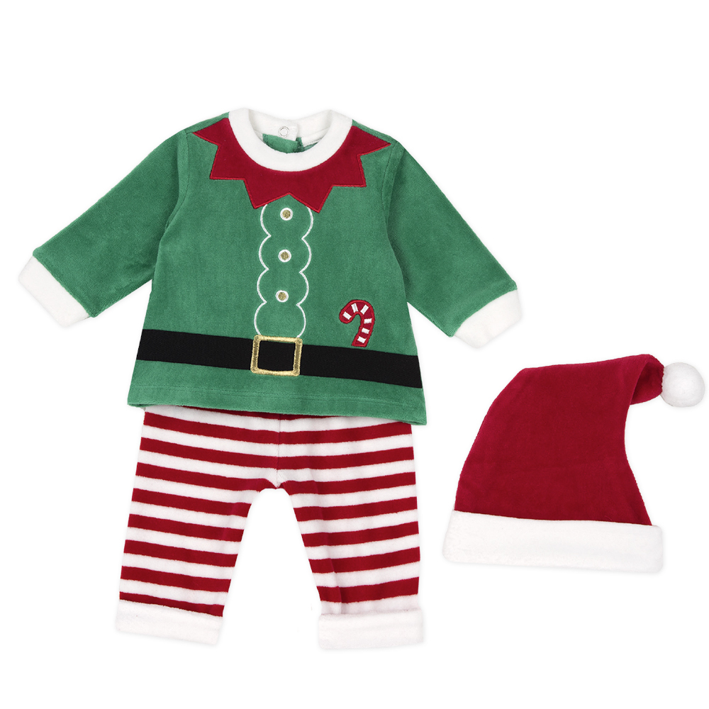 歡樂聖誕-Boy剪毛絨三件式套裝