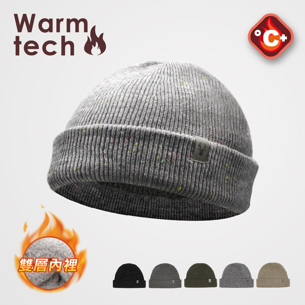 【肌暖】台灣製 經典皮標彩點針織水兵兩用帽丨H1536T