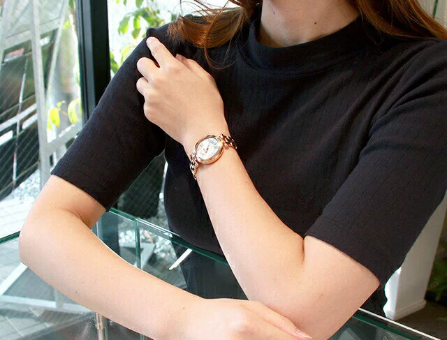 萬年鐘錶 - FOLLI FOLLIE  玫瑰金不鏽鋼白面優雅女錶 WF16R009BPS  錶徑30MM