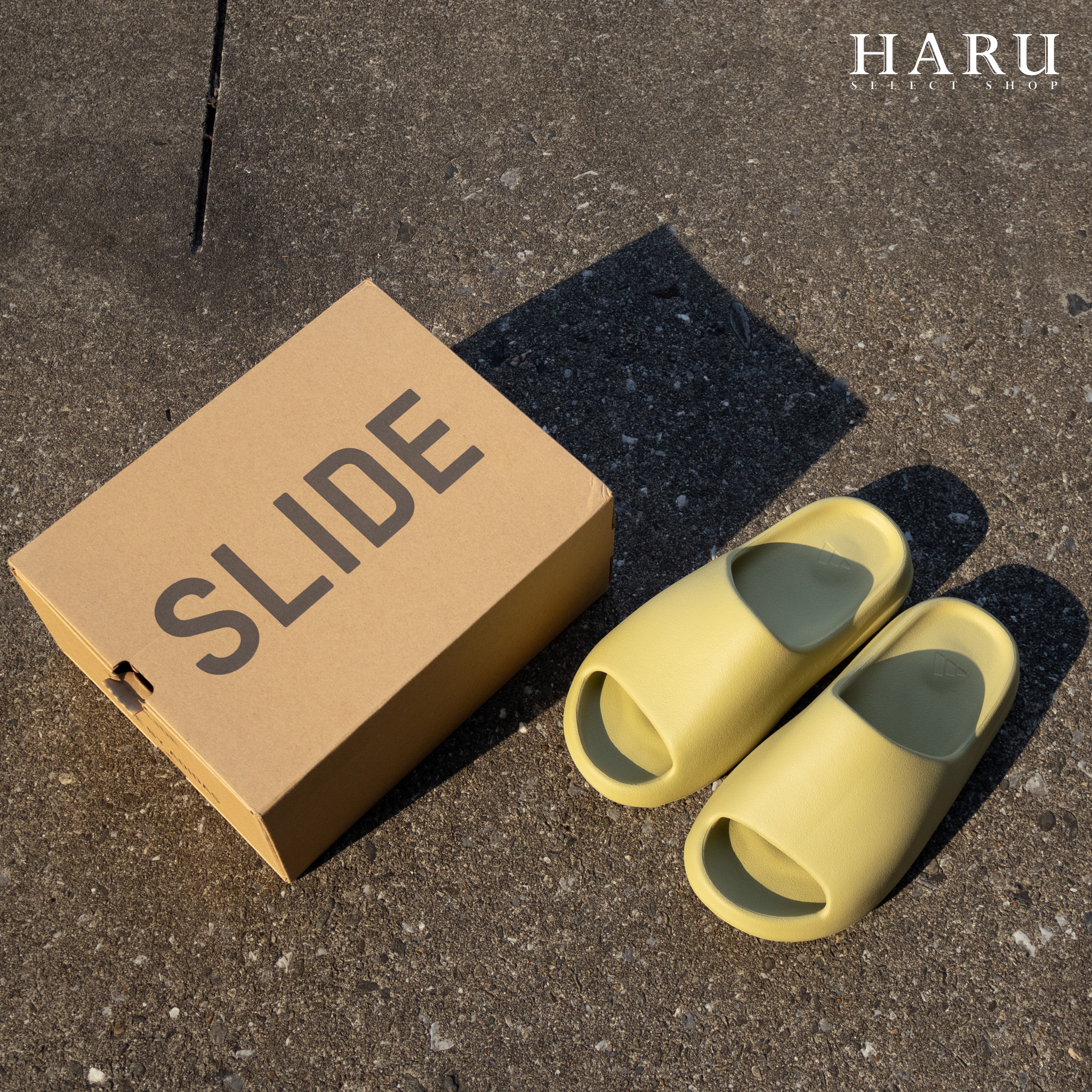 Adidas Yeezy Slide 'RESIN' 厚底 豆沙綠色 果綠色 男女款 拖鞋 FZ5904