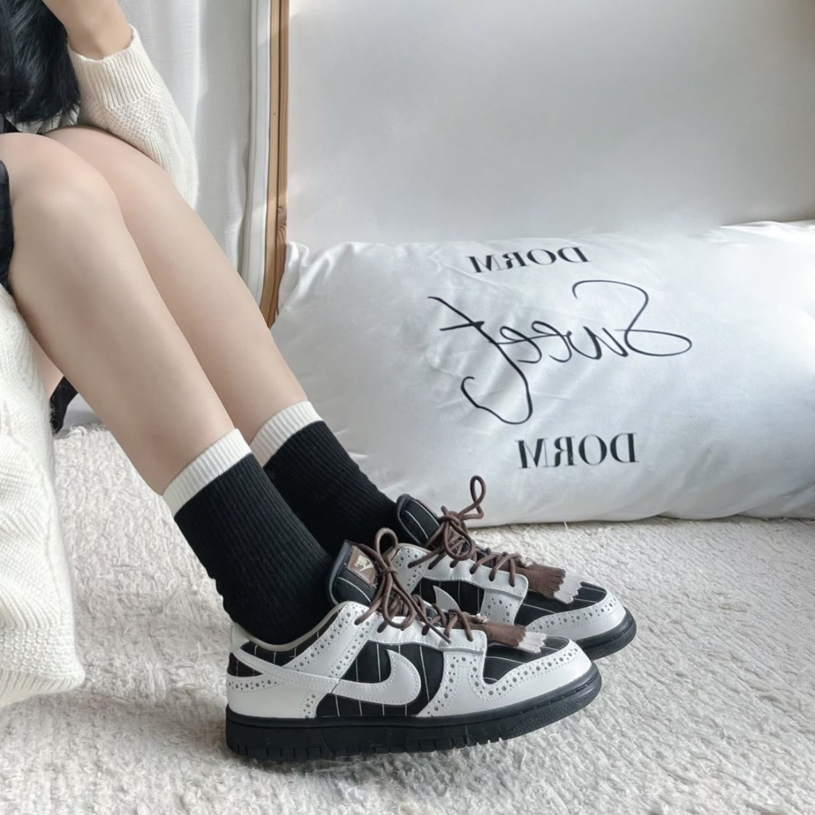 Nike Dunk Low 黑白巴洛克 小瀏海 FV3642-010