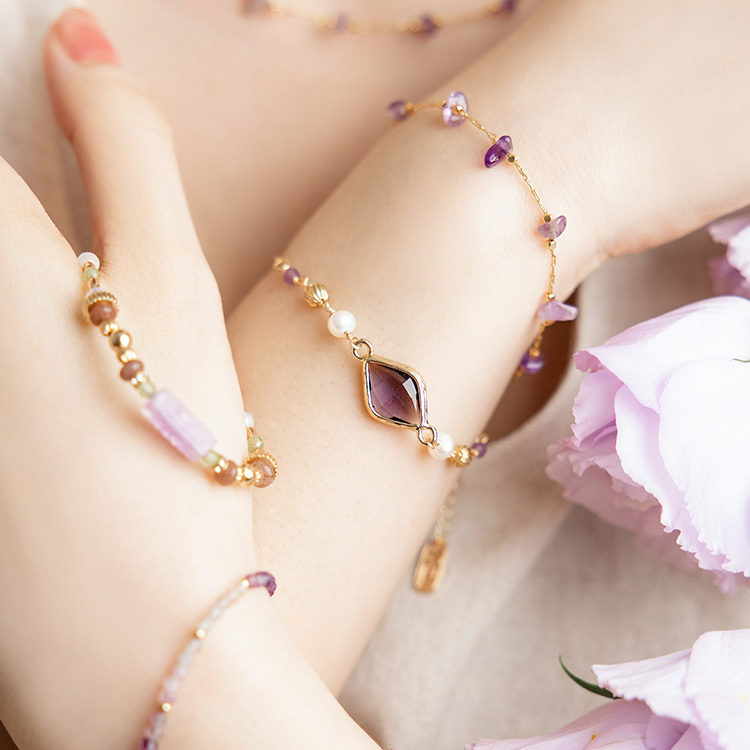 落霞雲彩 – 深紫水晶 – 手鍊