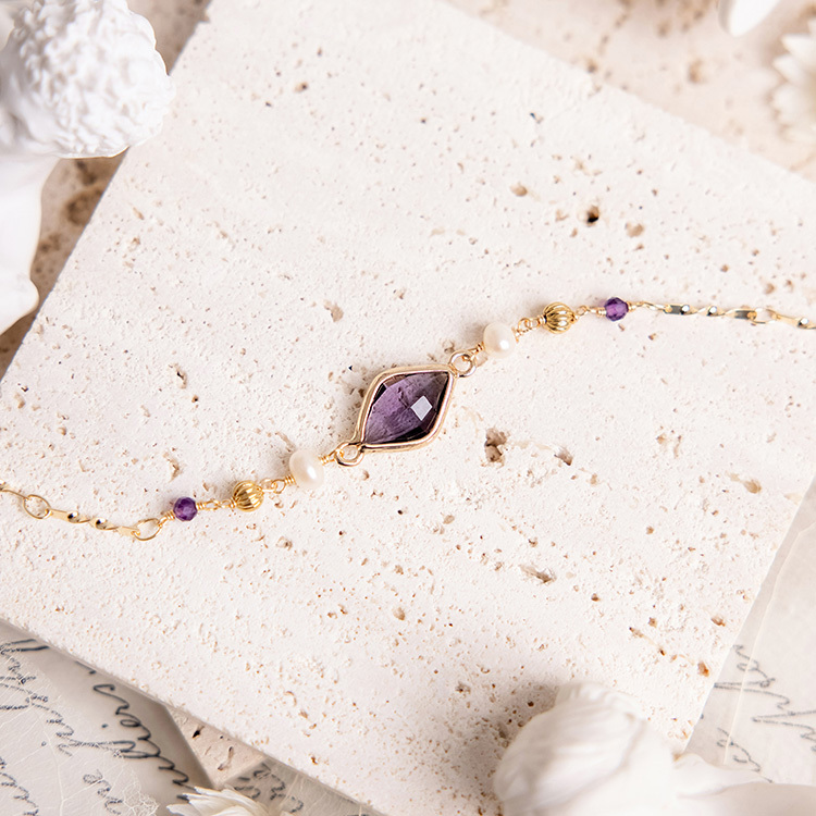 落霞雲彩 – 深紫水晶 – 手鍊