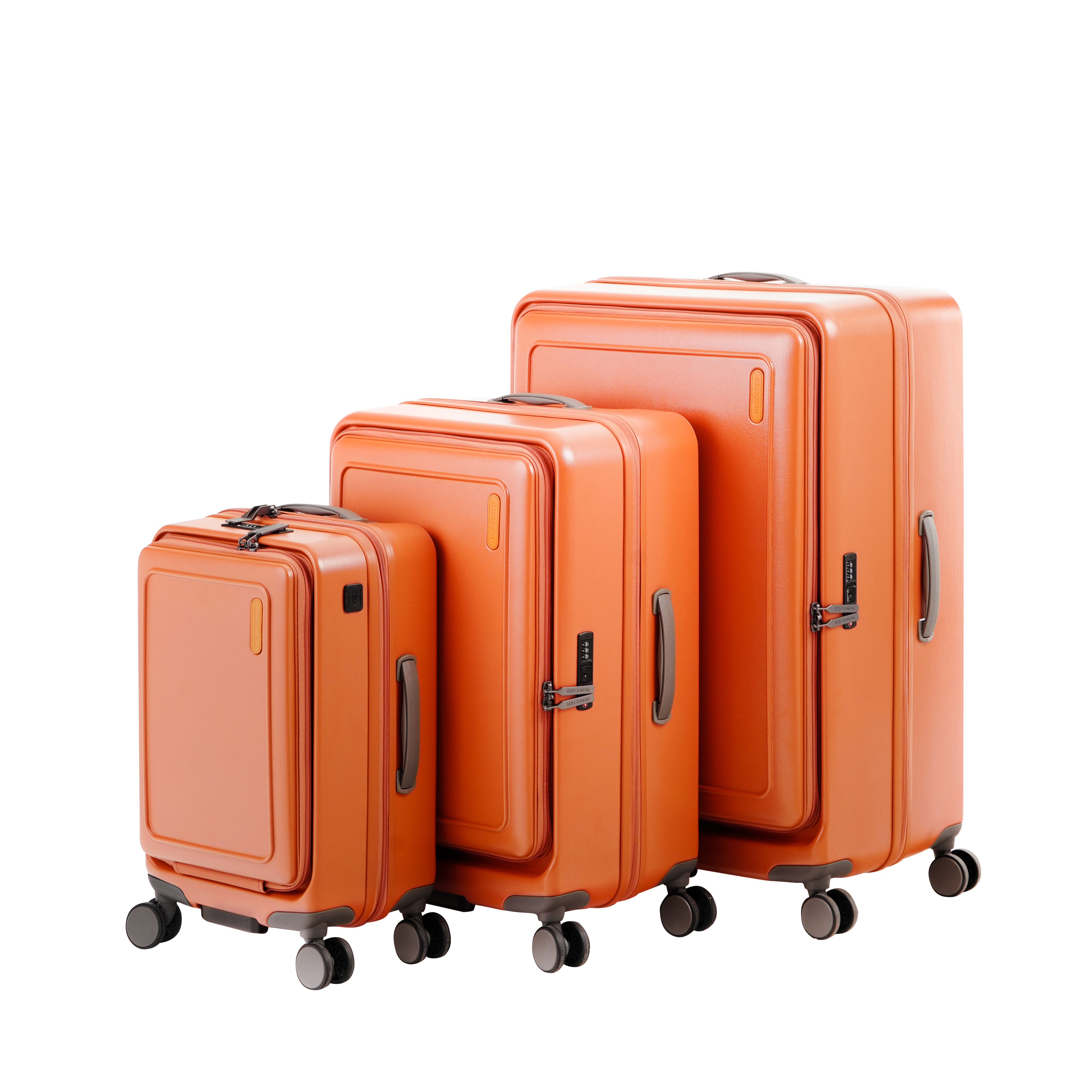 URBANITE|3in1 (34L/72L/118L) Expandable 4 wheels TSA Lock Top Flip Suitcase - Terracotta