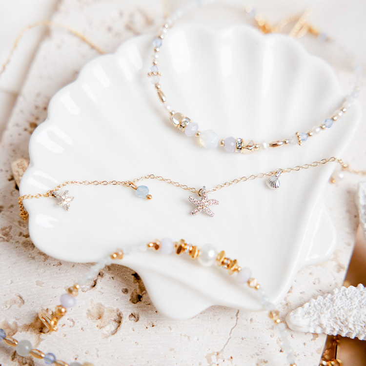 《官網限定》｜事業運｜漫時光 ·  海星 – 珍珠磷灰石 – 手鍊