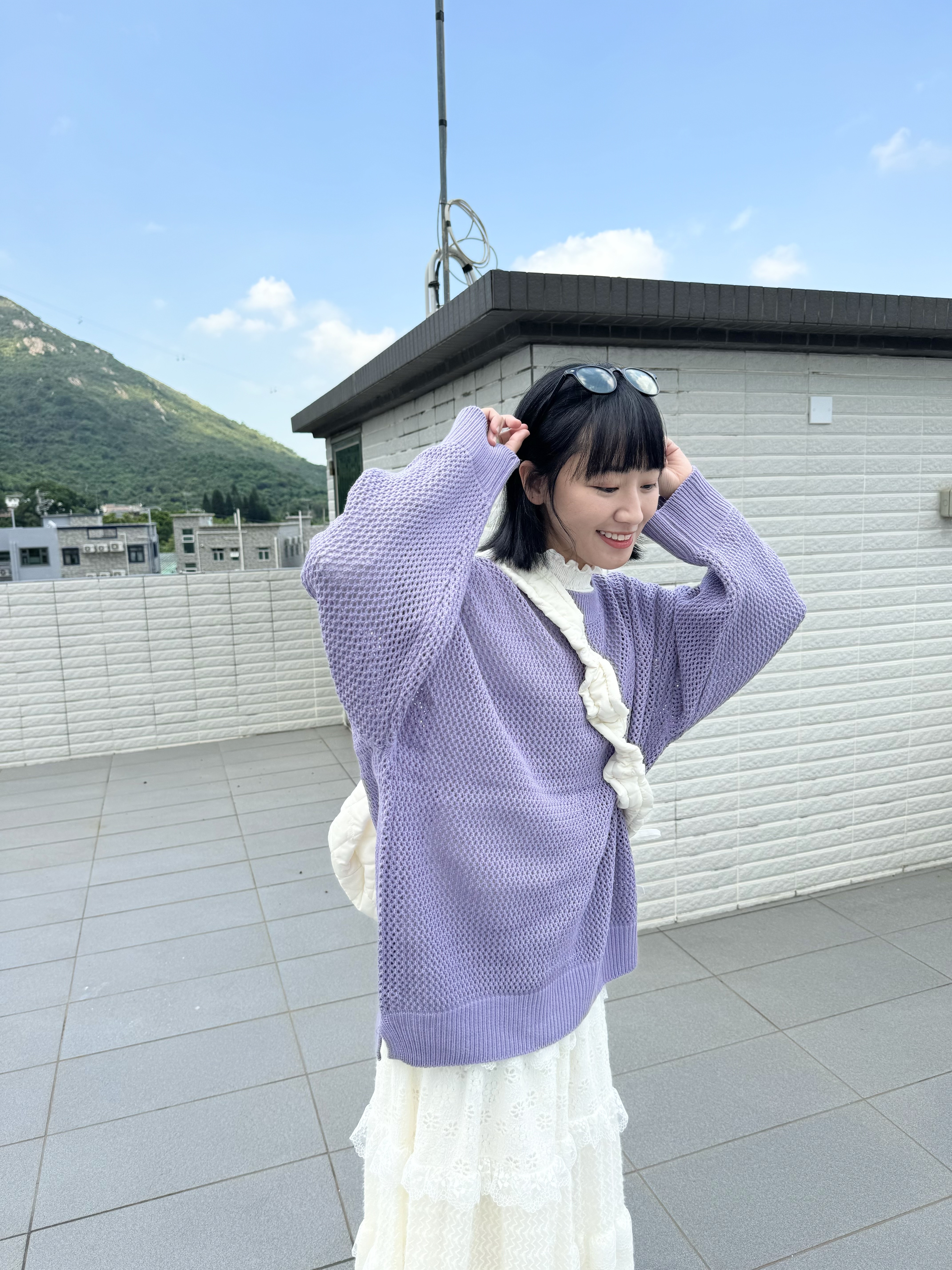 [ 4色入 ]UNISEX網網男生感TOP( Purple / Mint )