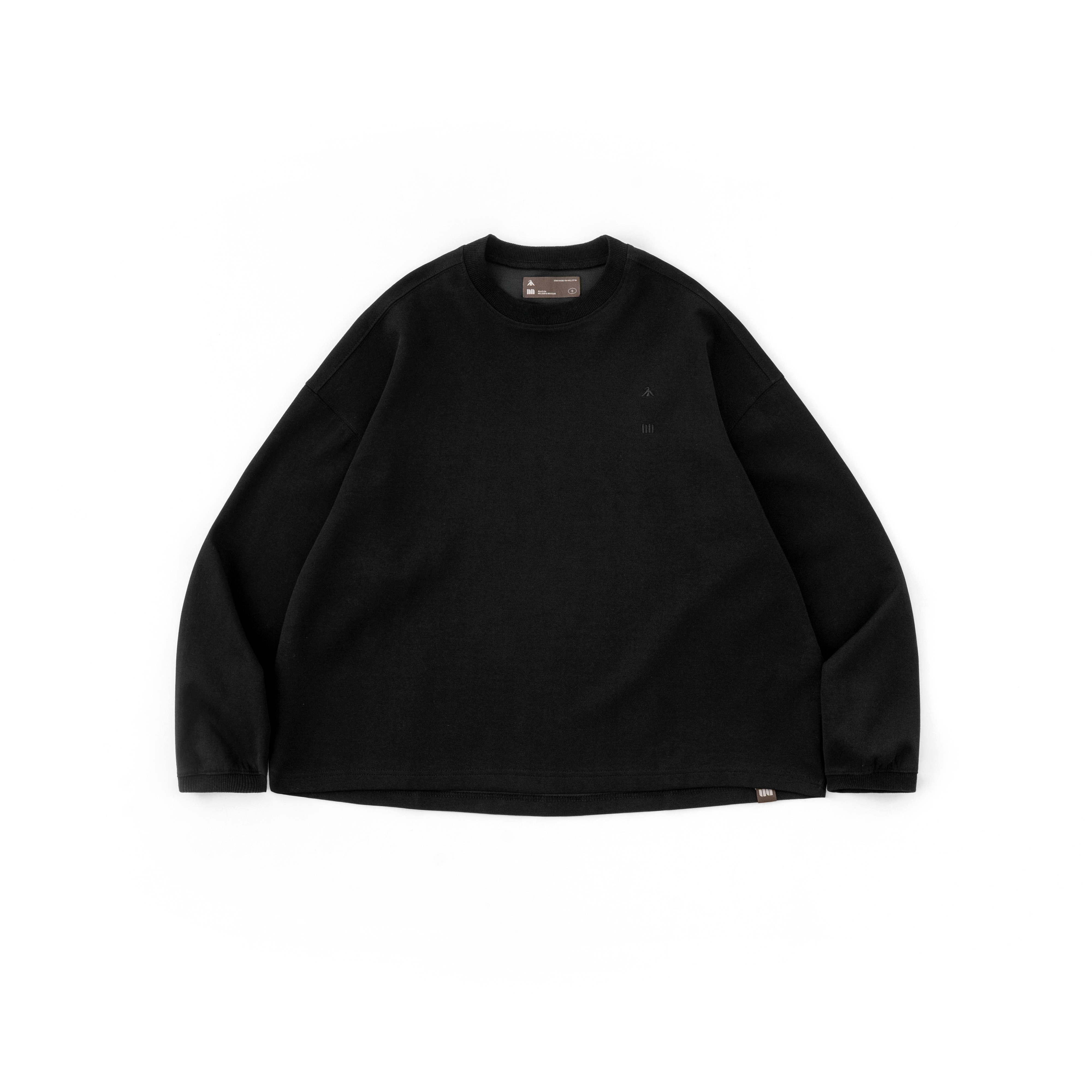 MELSIGN X mouggan - CREWNECK L/S T-SHIRT - BLACK