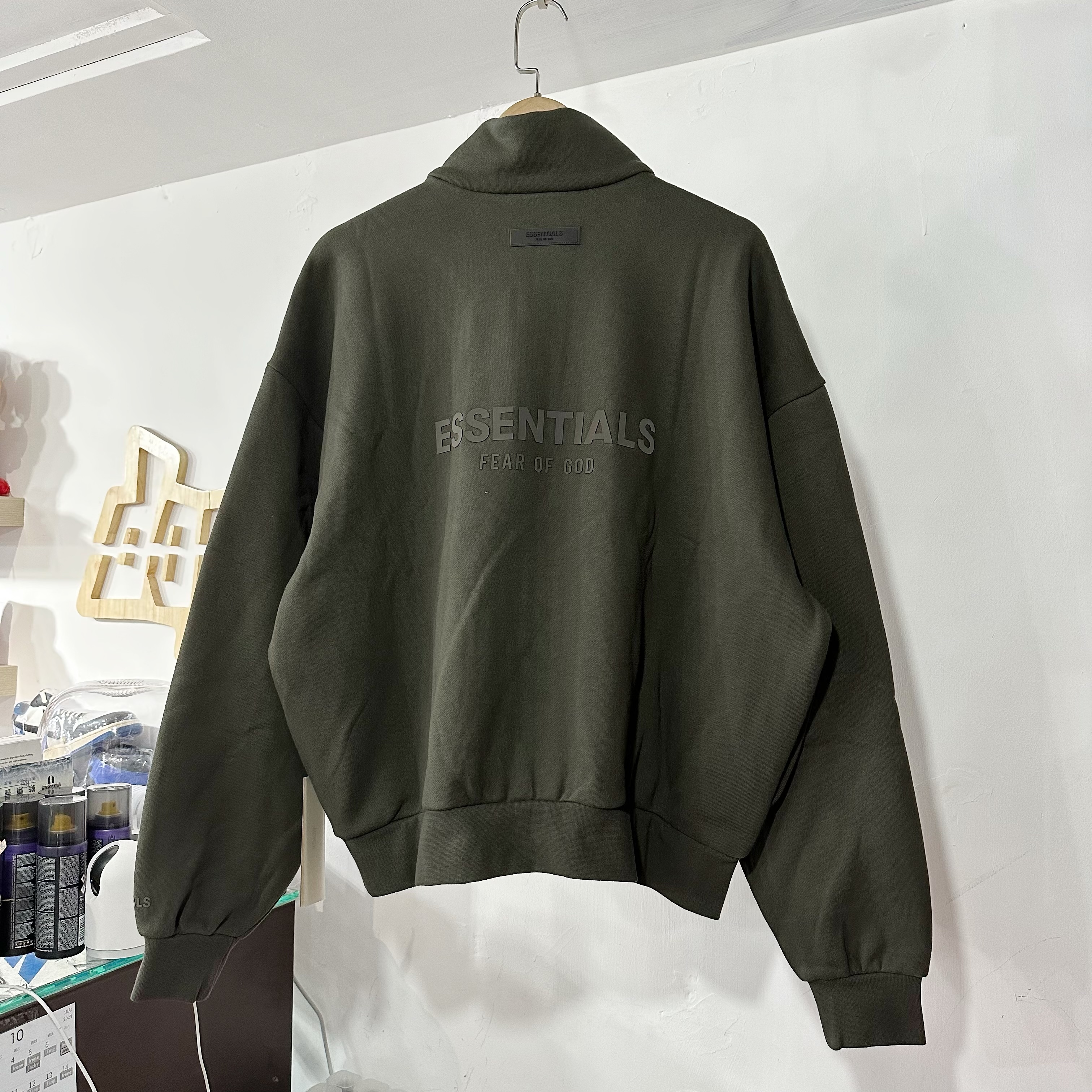 Fear Of God Essentials SS23 Fullzip Jacket 拉鏈外套 Off Black 洗水黑