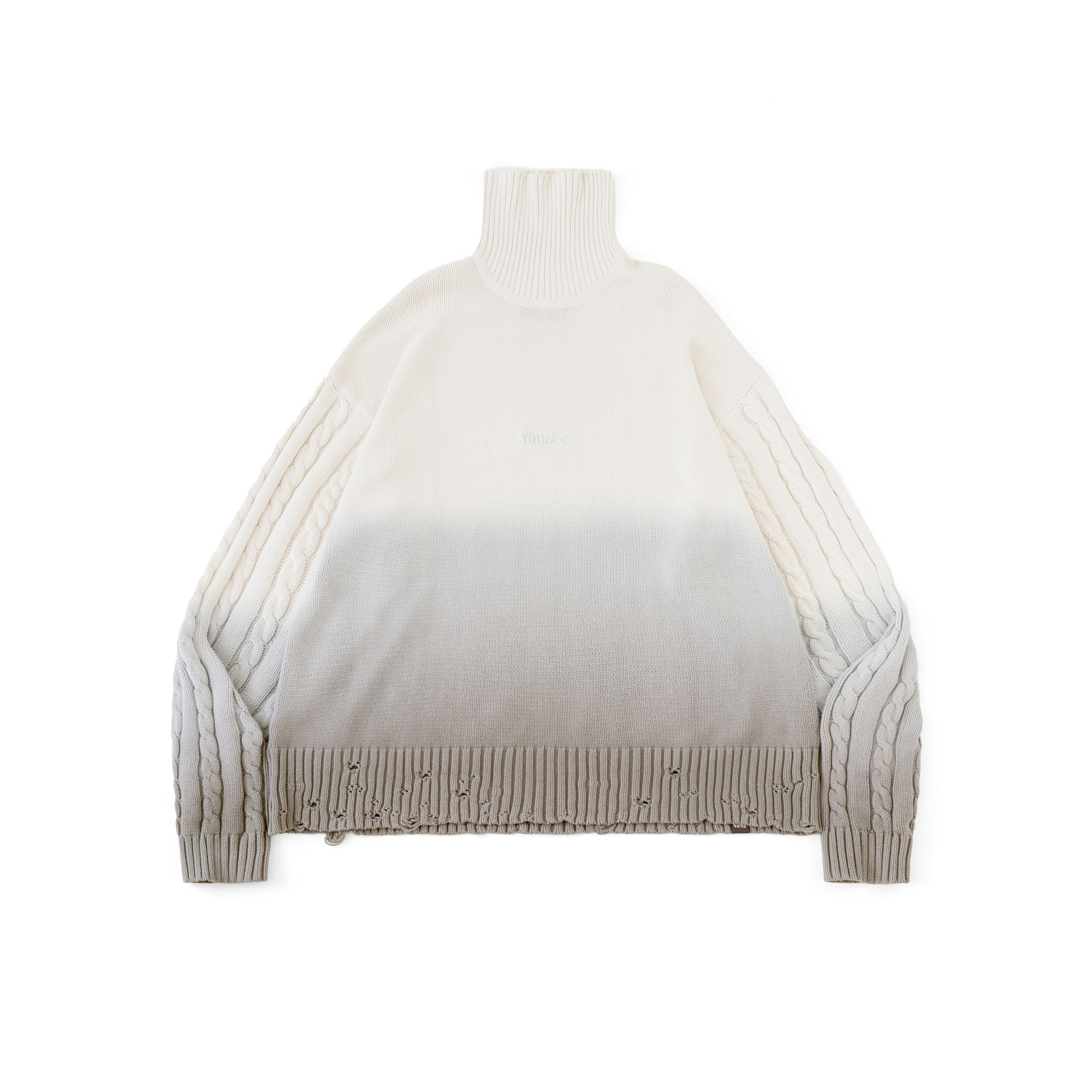 MELSIGN X mouggan - TURTLENECK SWEATER - LIGHT BROWN