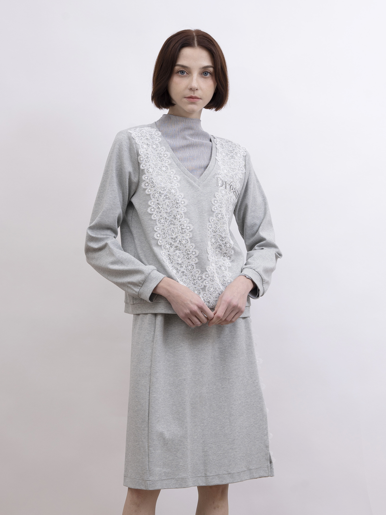 mi-tu 小企領長袖上衣