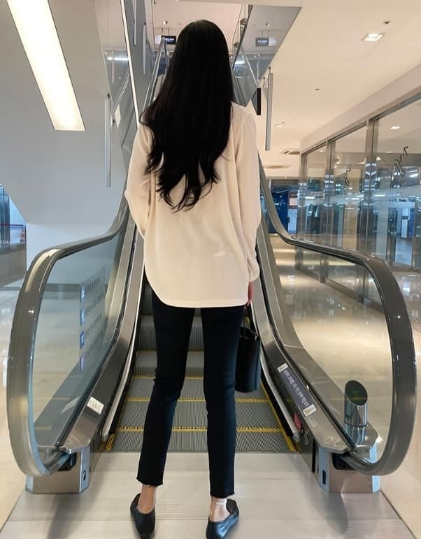 雙釦包腹貼腿直筒褲