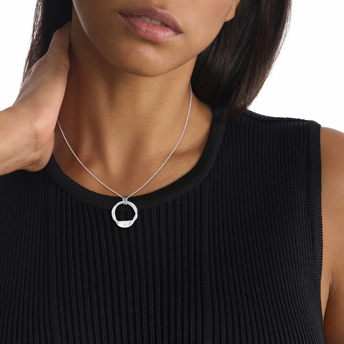 【Calvin Klein】扭轉項鍊 CKF35000525 現代鐘錶