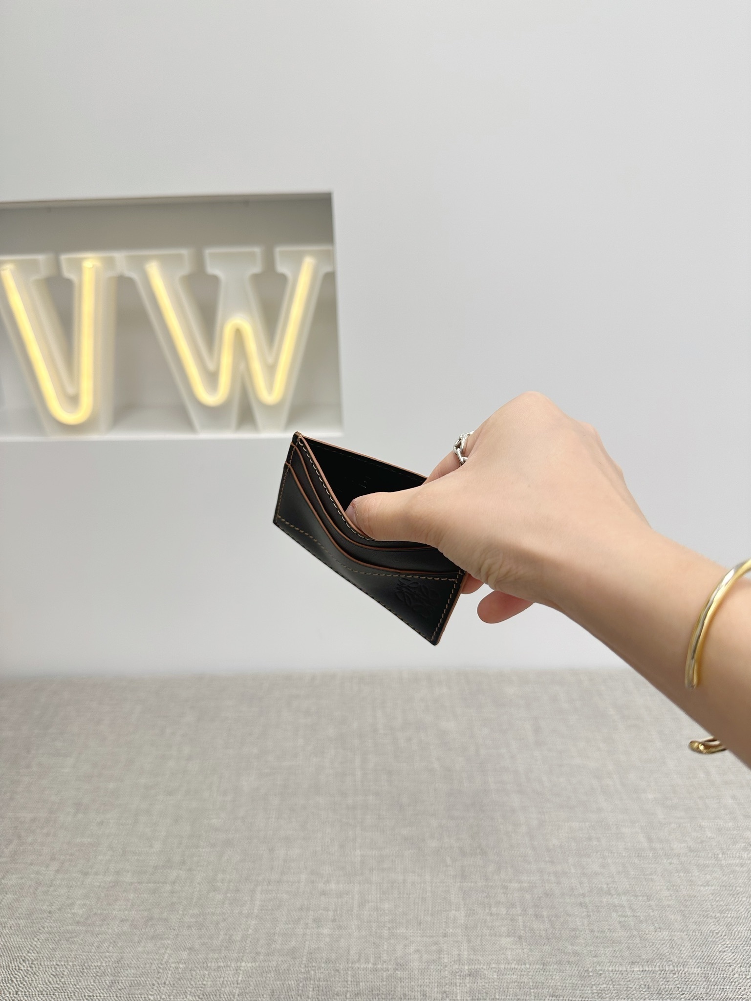 Loewe Puzzle Stitches Plain Card Holder