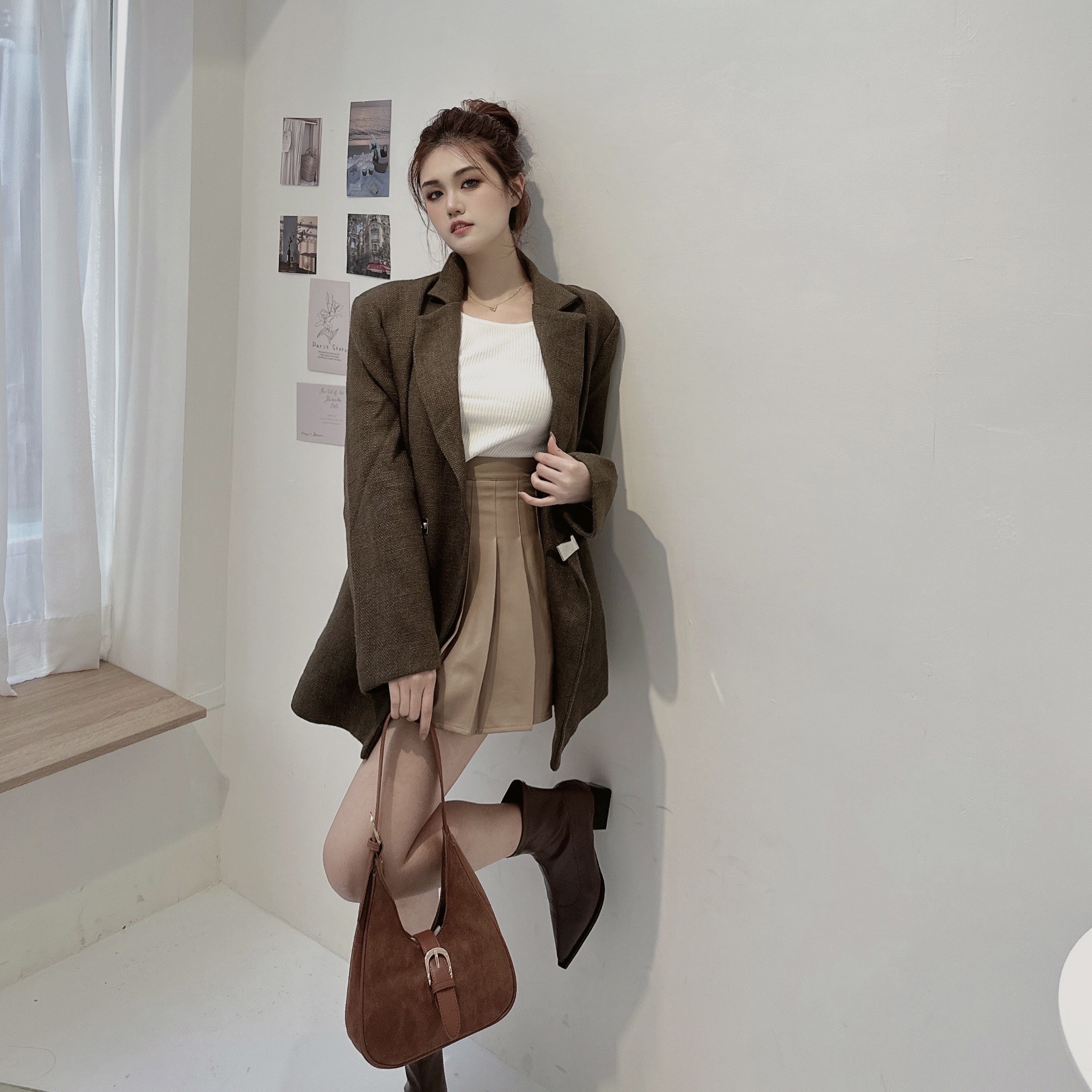 氣場小香金屬釦外套/二色