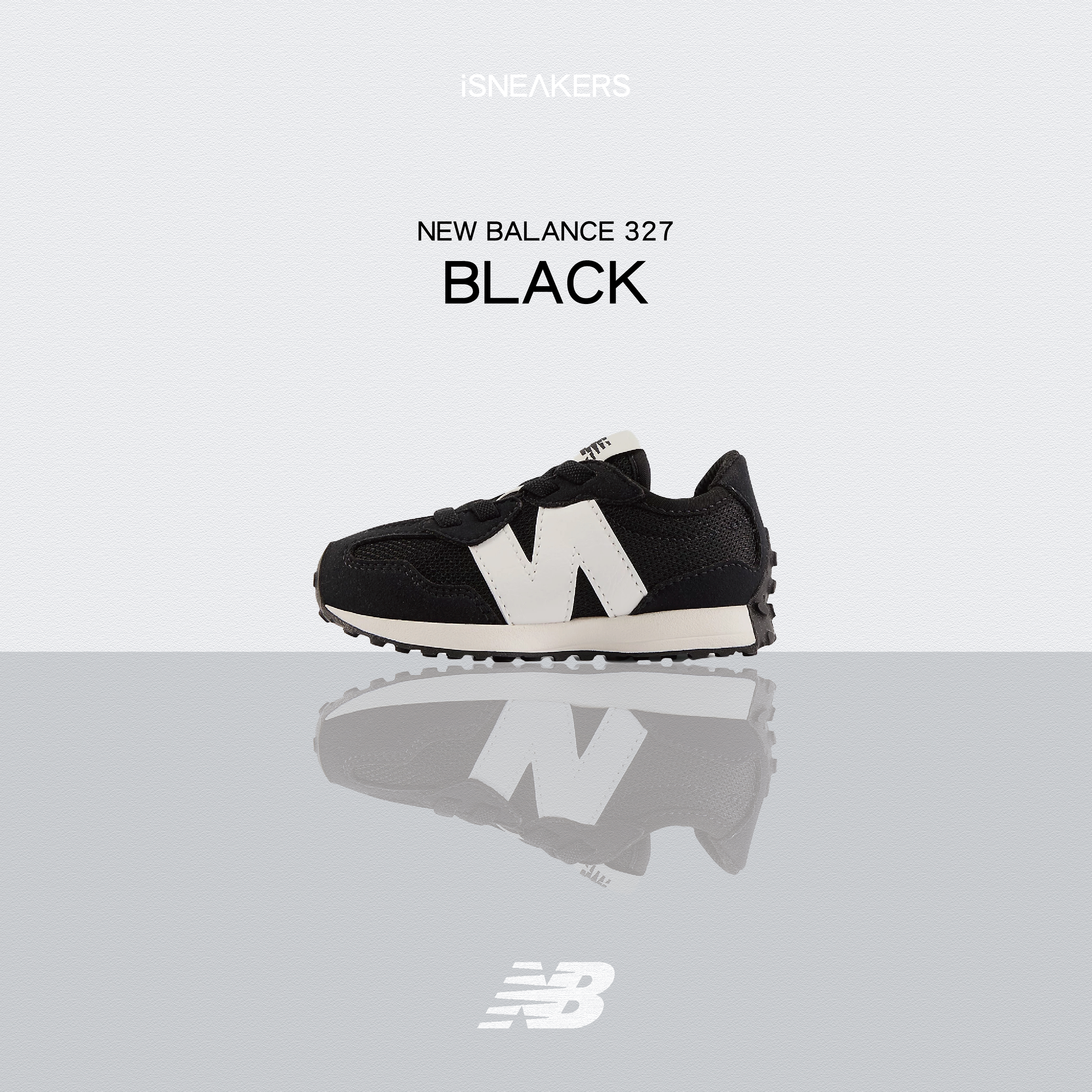 iSNEAKERS｜New Balance 327 "Black" 黑 童鞋 IH327CBW