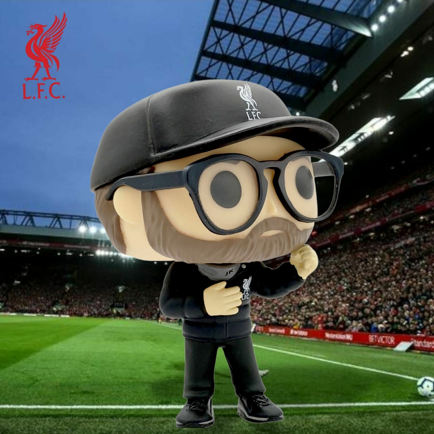 利物浦FUNKO POP!!領隊有眼鏡高普KLOPP公仔 No.45