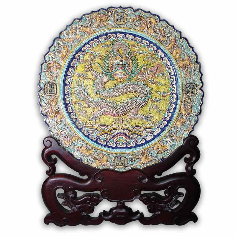 【未使用】交趾陶　交趾焼　鹿港窯　九龍盤 original.jpg?1699012375