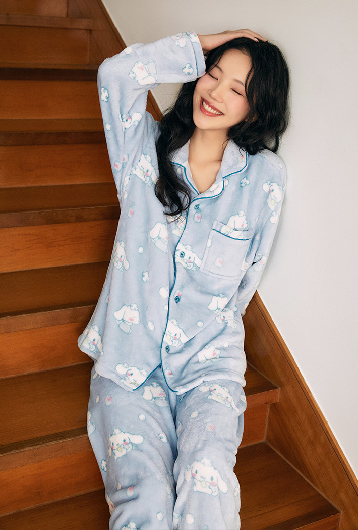 🇰🇷 SPAO X 三麗鷗 睡衣 HELLO KITTY  大耳狗  刷毛 套裝組 / 現貨✨