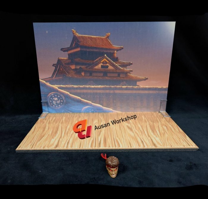 Ausan Workshop : 1/12 街霸頭雕 + 背景