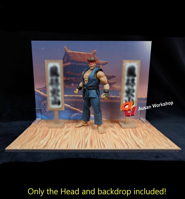 Ausan Workshop : 1/12 街霸頭雕 + 背景