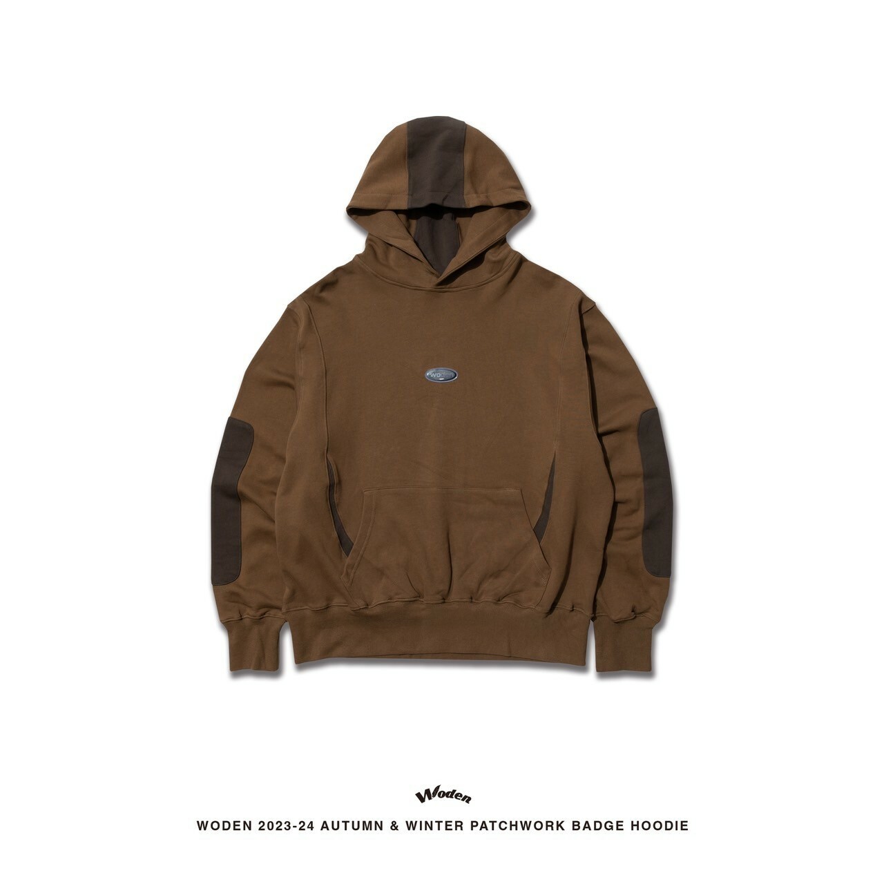 WODEN 2023-24 Autumn & Winter 012 Patchwork badge Hoodie