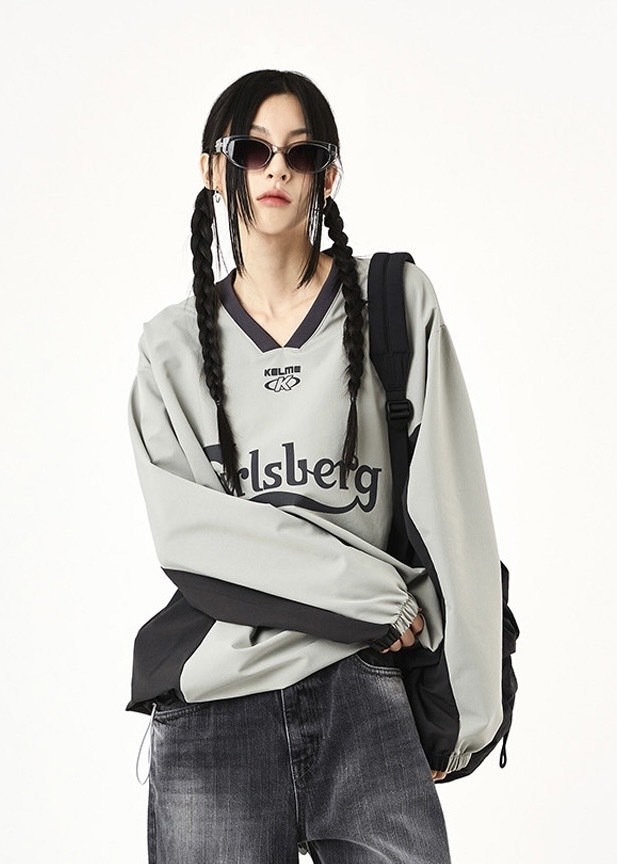 RAUCOHOUSE (SALE) 尼龍 防風 印花標語設計 運動衫 衛衣 長袖（3 COLOR）