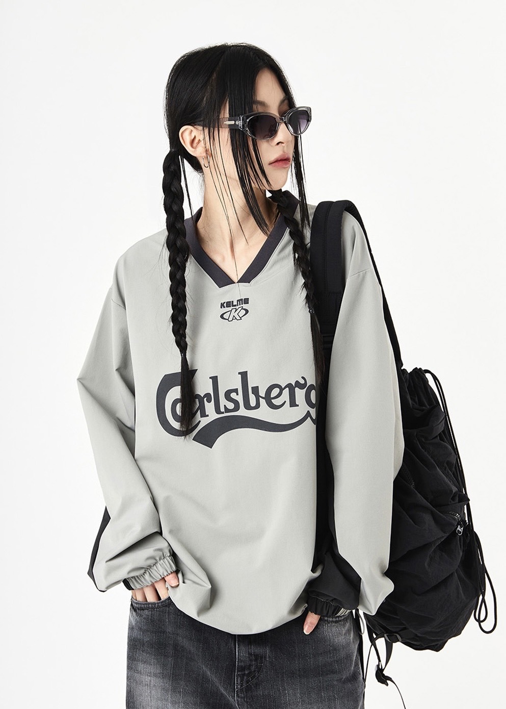 RAUCOHOUSE (SALE) 尼龍 防風 印花標語設計 運動衫 衛衣 長袖（3 COLOR）