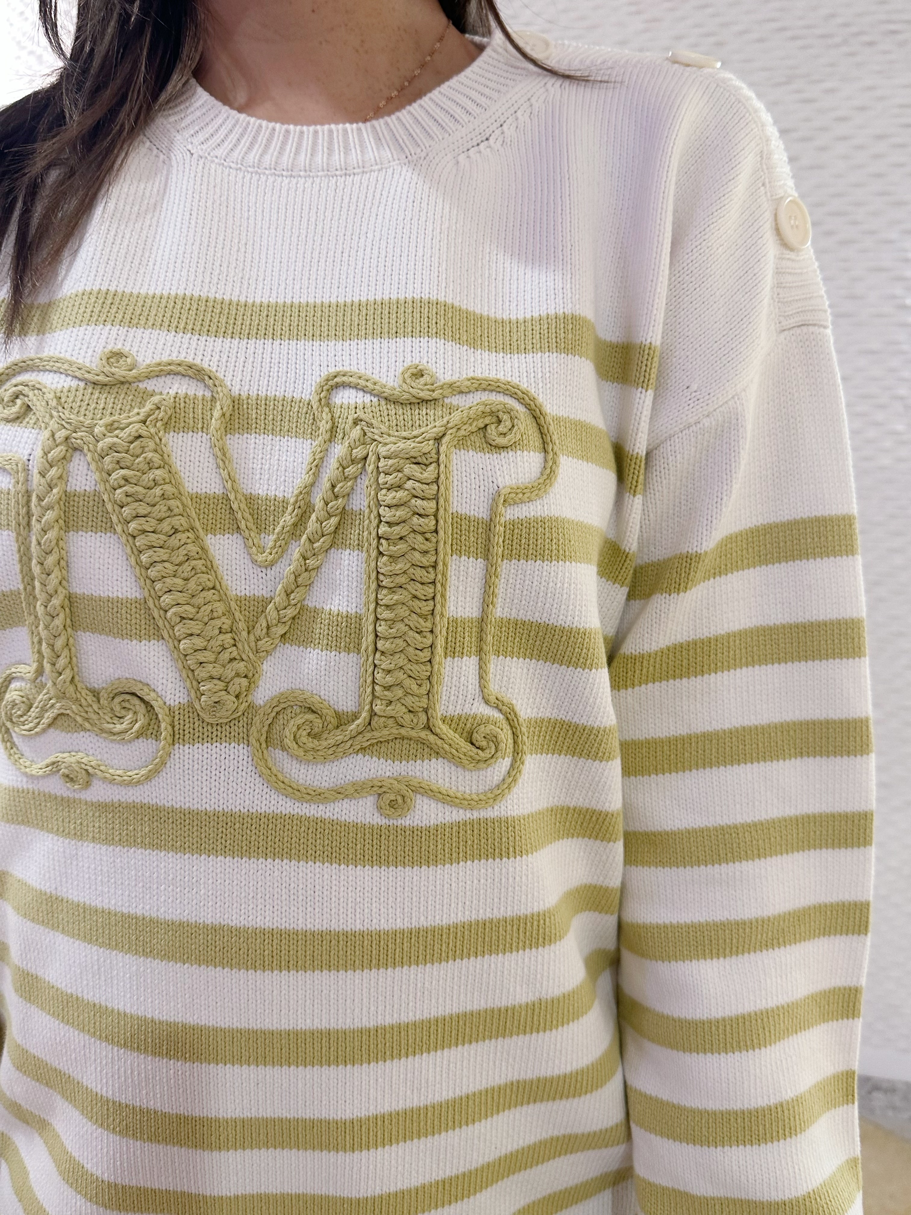 Max Mara 淡黃色棉紗套頭衫 1361032106009 - RAGNO -T