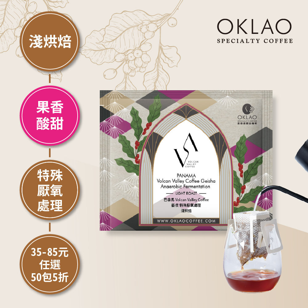巴拿馬 Volcan Valley Coffee 藝伎 特殊厭氧處理 淺烘焙 (掛耳包)