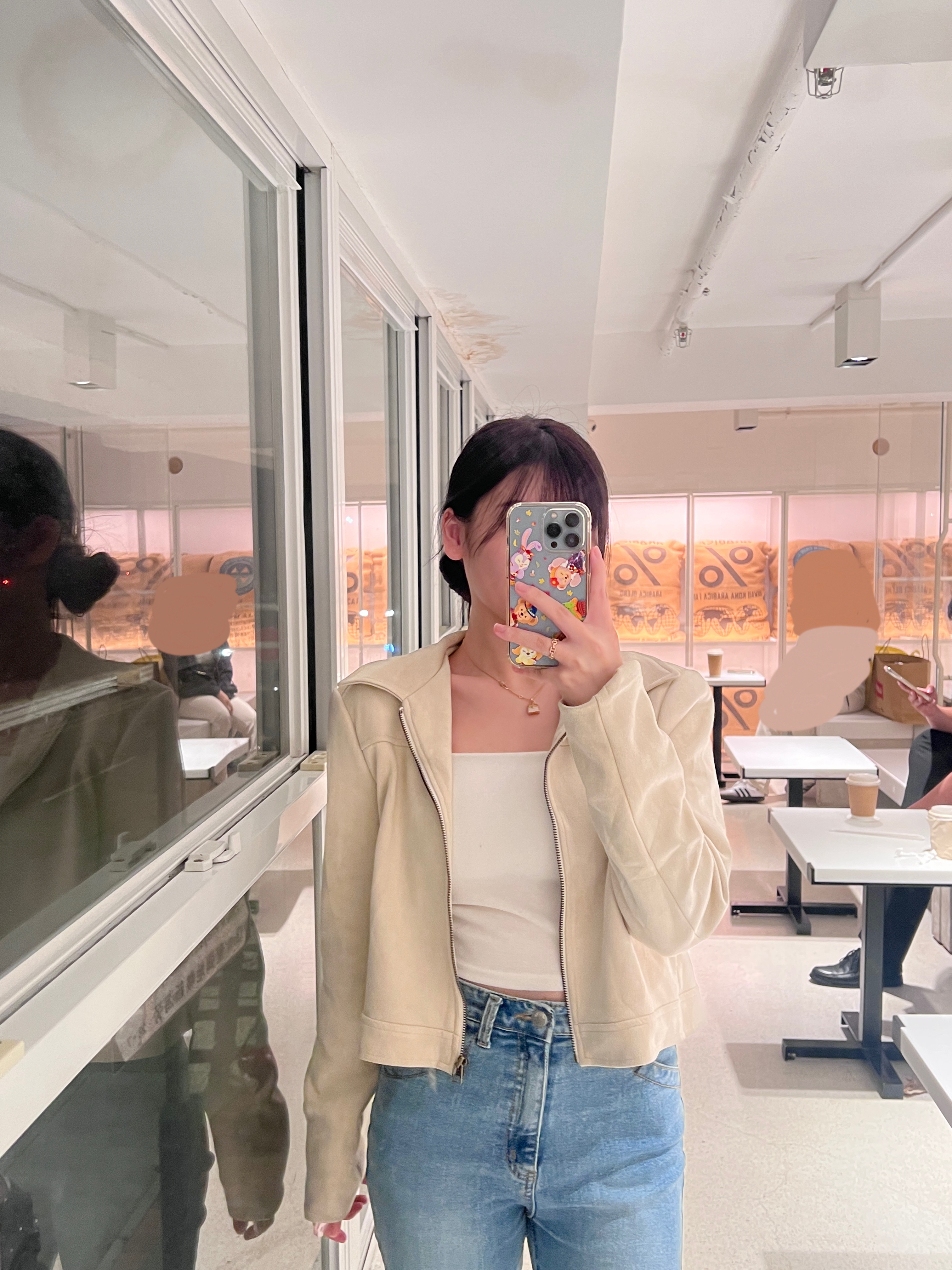 <男友大推!> 百搭onni短身麂皮褸