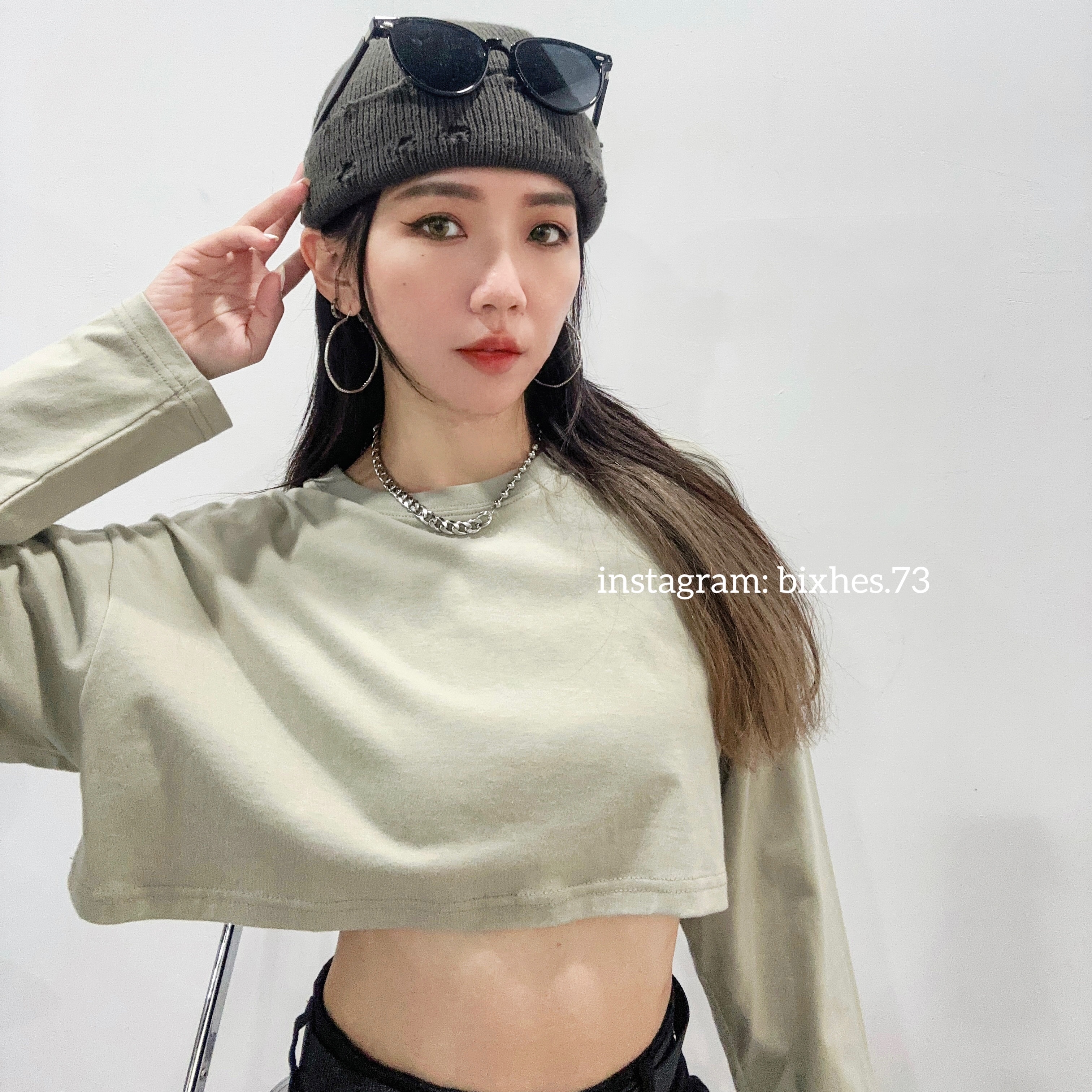 圓珠拼接鍊項鍊(K00054)