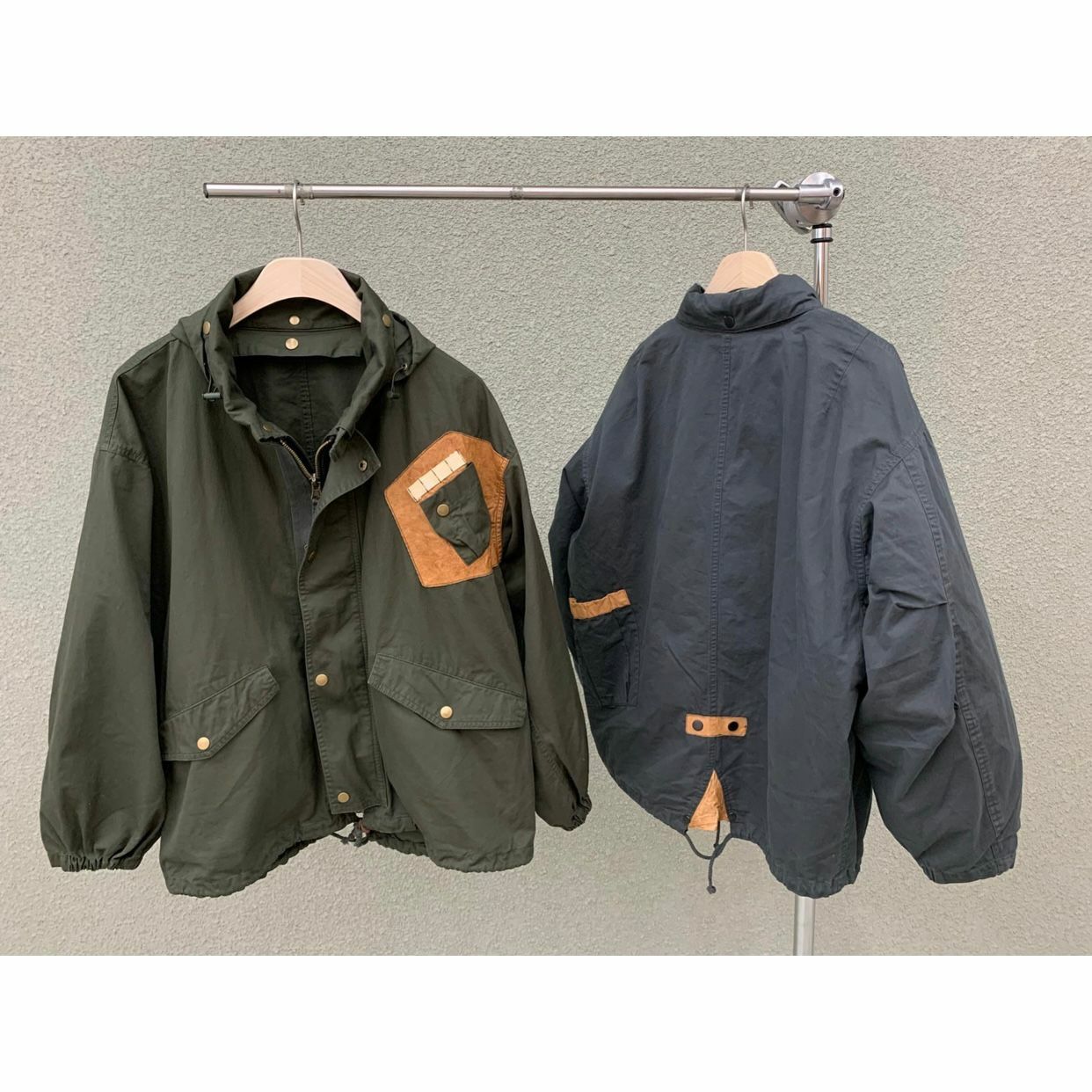 拼色連帽拉鍊外套 DDM-028JK