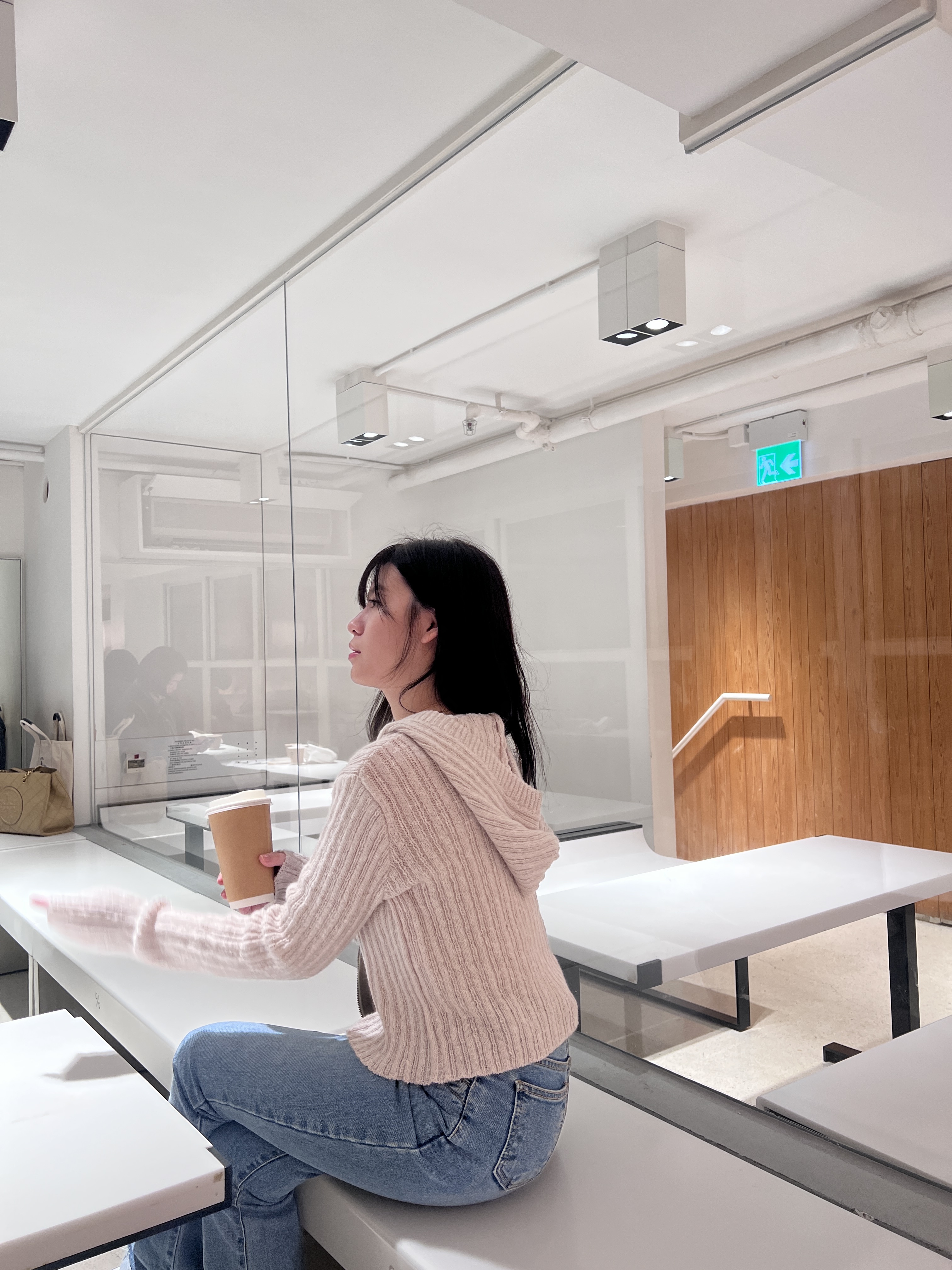 直紋連帽雙拉鍊外套  // 兩色入