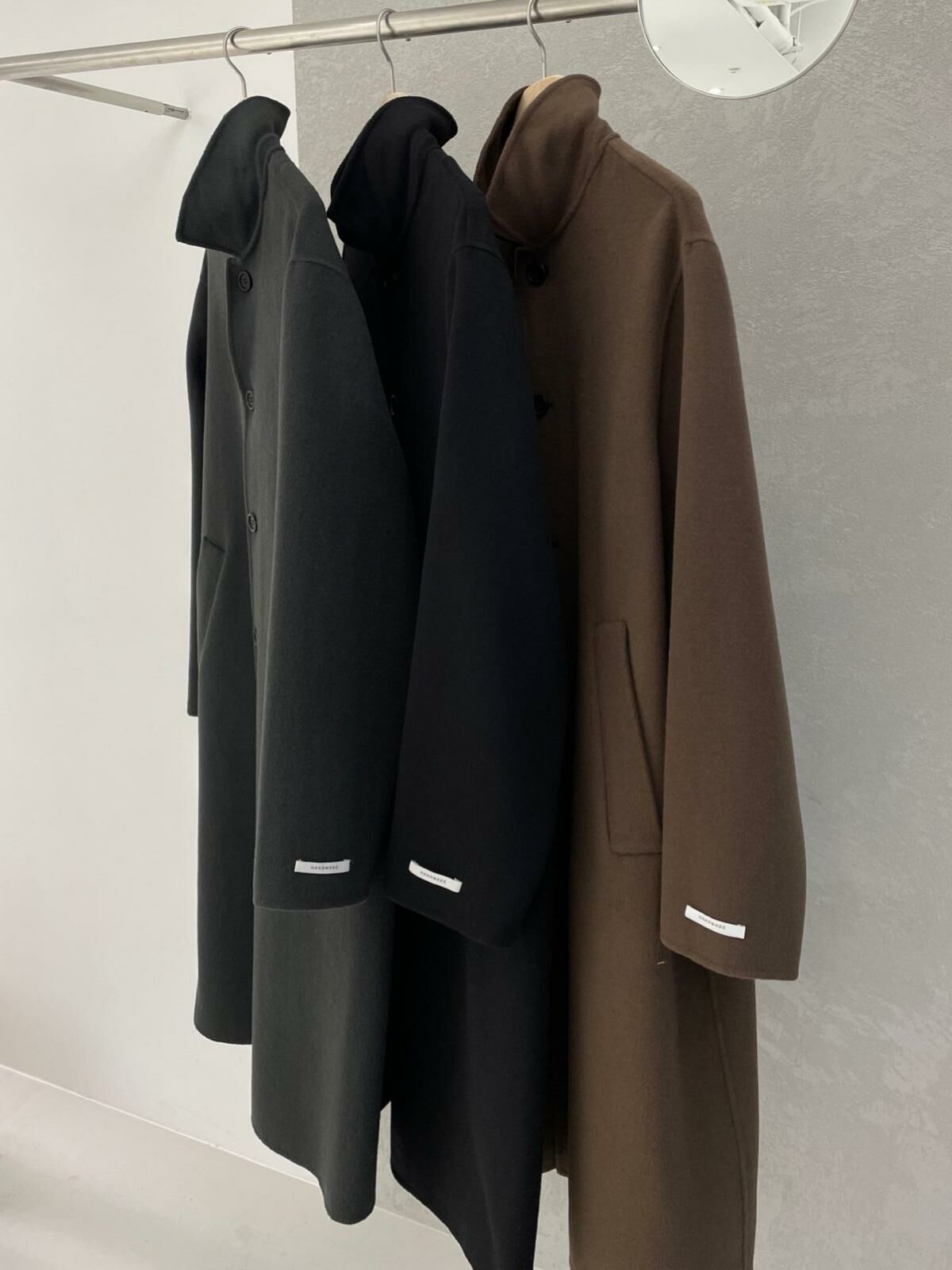 拼色可拆夾棉帽長褸 DDM-035JK