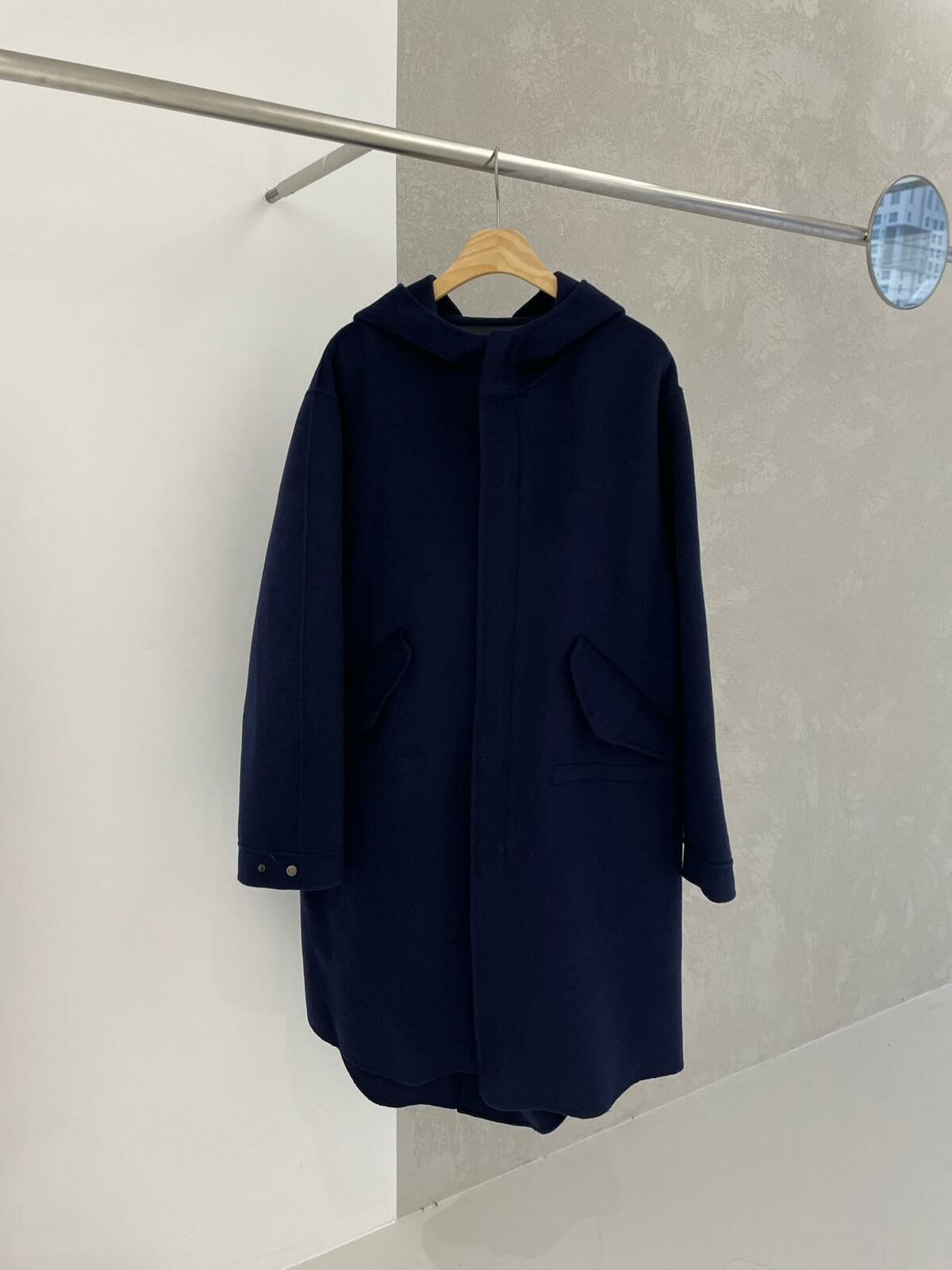 淨色連帽拉鍊長褸 DDM-037JK