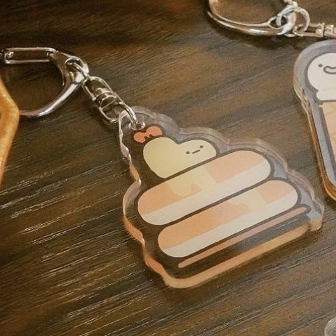 Crazy eyes 瘋狂眼珠｜壓克力吊飾｜炸蝦鬆餅