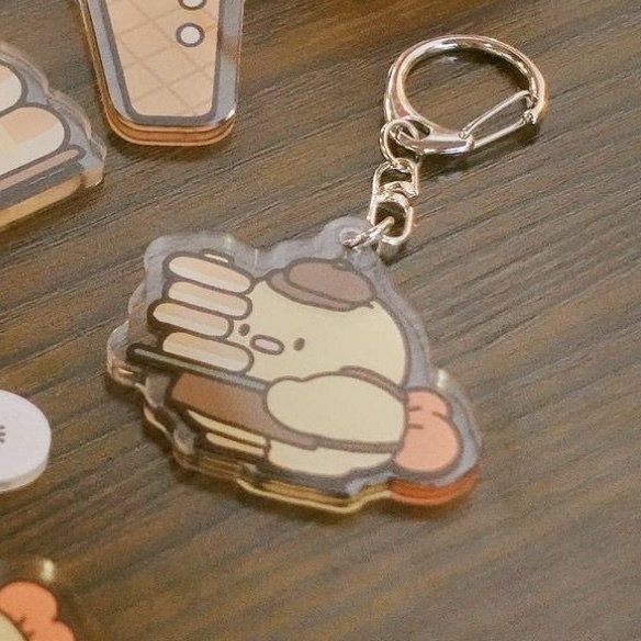 Crazy eyes 瘋狂眼珠｜壓克力吊飾｜蝦太郎喫茶店員