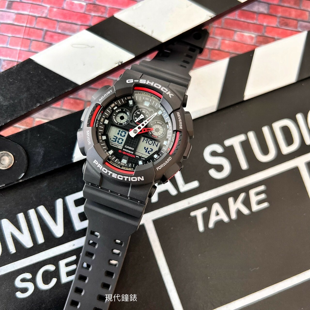 【G-SHOCK】粗獷個性風運動錶 GA-100-1A4  51.2mm 現代鐘錶