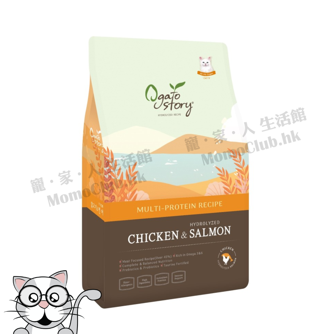 Organic Story 有機物語 - 全貓糧 去骨雞肉水解三文魚配方 [2KG / 6KG]