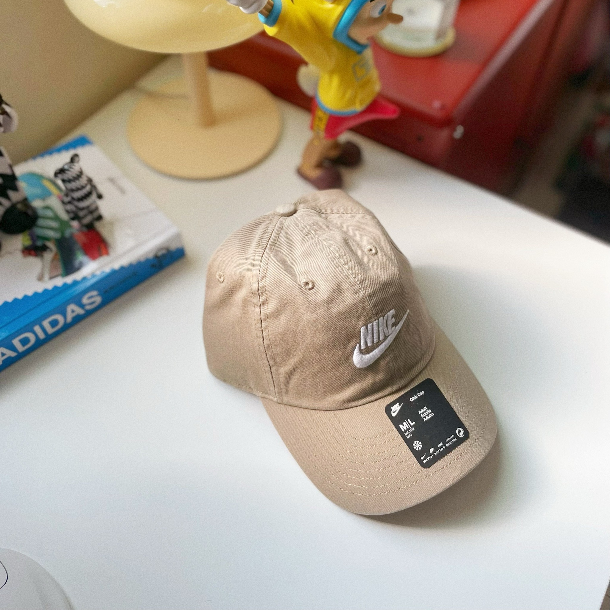 Nike Club Futura 奶茶色 刺繡 老帽 帽子 水洗軟帽 FB5368-247