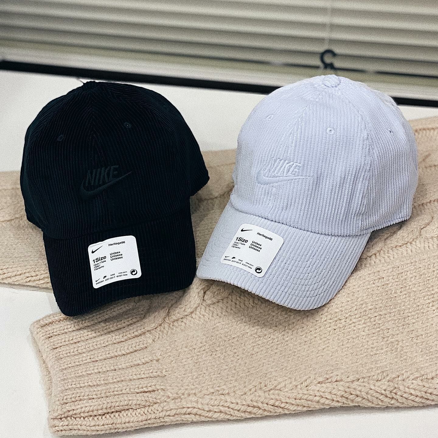 Nike Club Futura 黑色 燈芯絨 棒球帽 帽子 老帽 FB5375-010