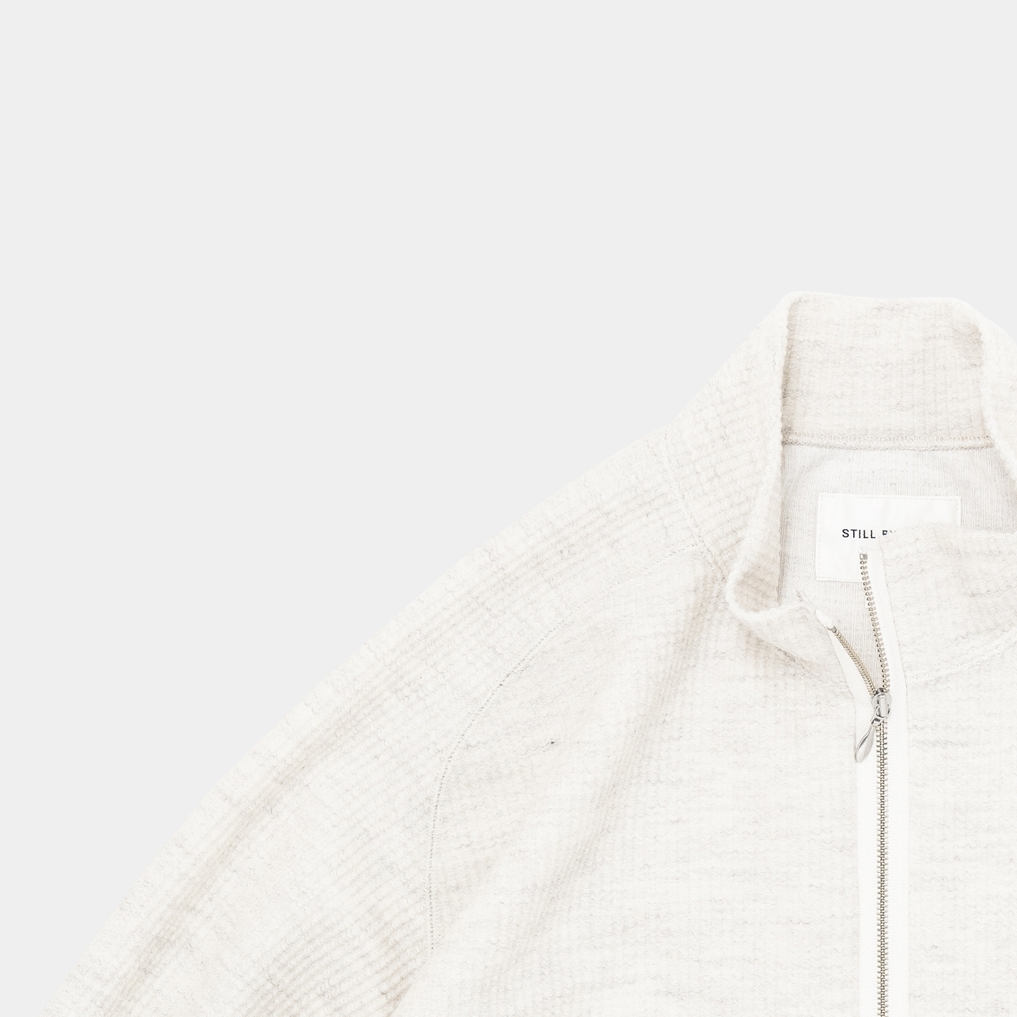 STILL BY HAND - HALF ZIP PULLOVER / OATMEAL