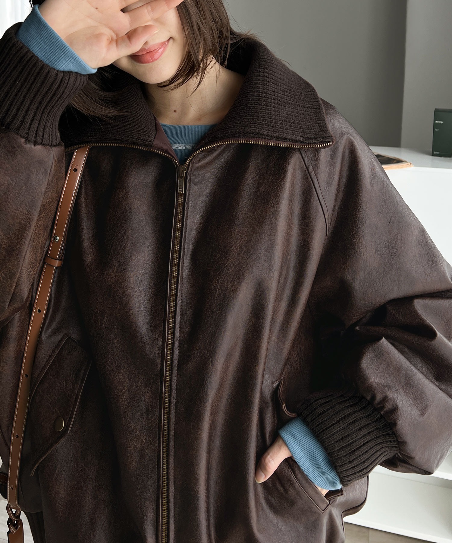 🇯🇵 日系品牌 JAVA 復古皮外套 立領 夾克 仿舊紋路 咖啡色 黑色 秋冬 / 預購