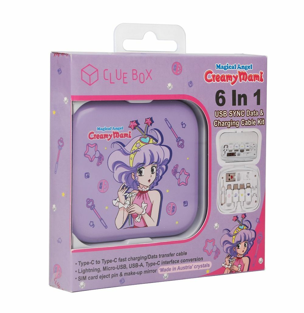 小忌廉6 in 1 數據/充電電線套件連鏡盒(紫）