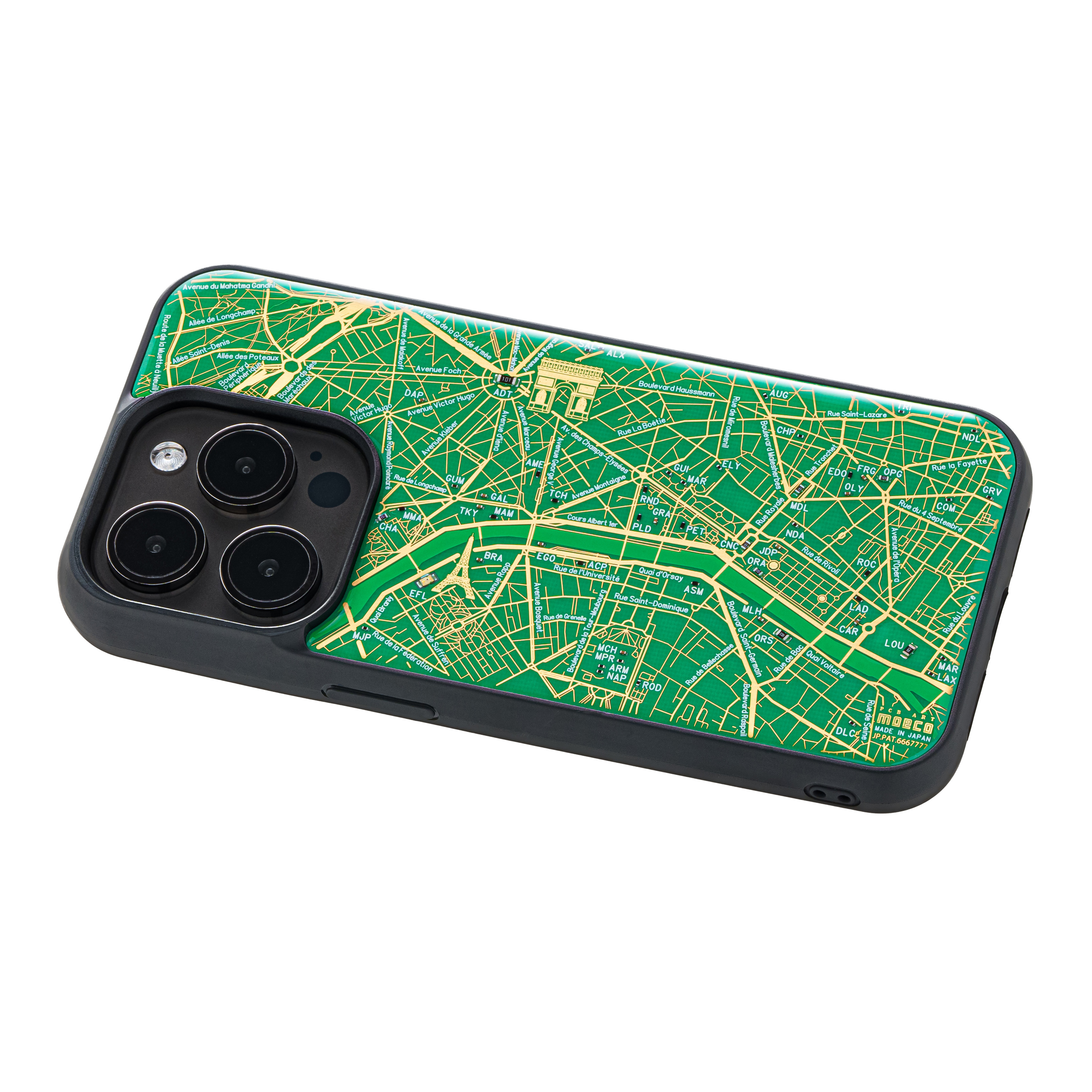 FLASH 巴黎電路地圖 iPhone 15 Pro 手機殼 ( 綠色 )