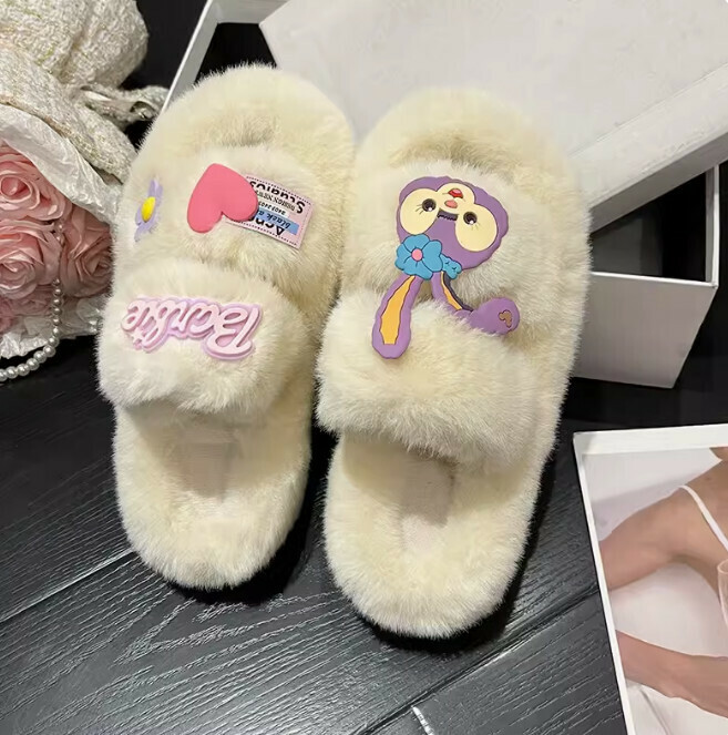 毛毛棉拖鞋