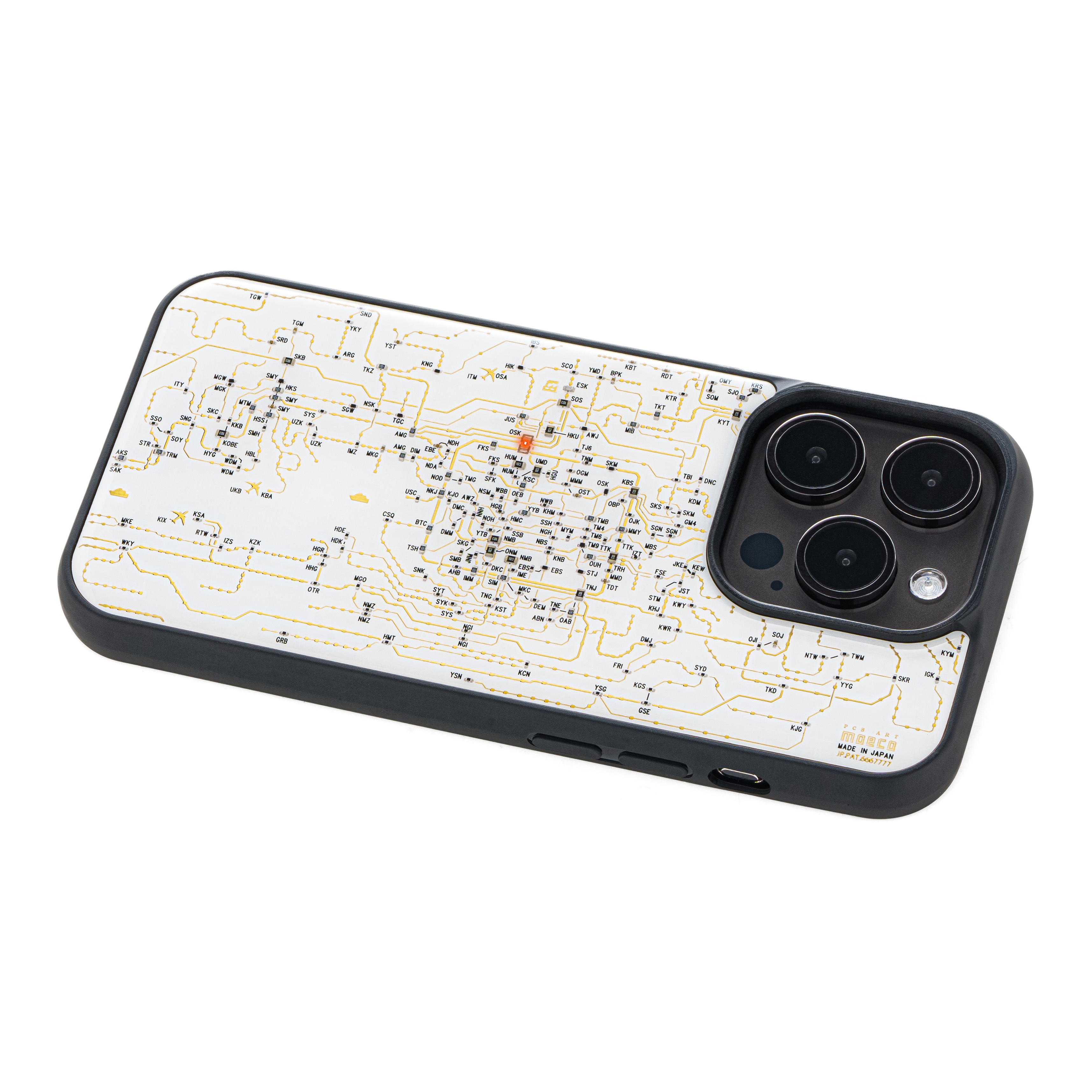 FLASH 關西電路線圖 iPhone 15 Pro 手機殼 ( 白色 )